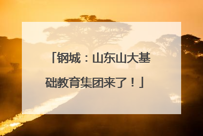 钢城：山东山大基础教育集团来了！
