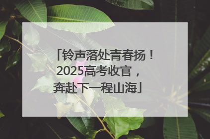 铃声落处青春扬！2025高考收官，奔赴下一程山海
