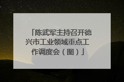 陈武军主持召开德兴市工业领域重点工作调度会（图）