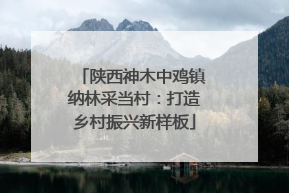 陕西神木中鸡镇纳林采当村：打造乡村振兴新样板