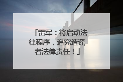 雷军：将启动法律程序，追究造谣者法律责任！