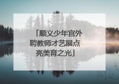 顺义少年宫外聘教师才艺展点亮美育之光
