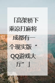 高架桥下乘凉打麻将 成都有一个现实版“QQ游戏大厅”