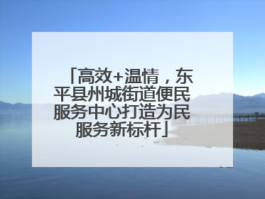 高效+温情，东平县州城街道便民服务中心打造为民服务新标杆