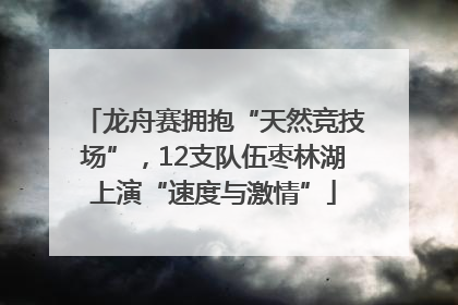 龙舟赛拥抱“天然竞技场”，12支队伍枣林湖上演“速度与激情”
