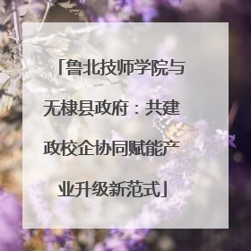鲁北技师学院与无棣县政府：共建政校企协同赋能产业升级新范式