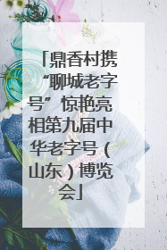 鼎香村携“聊城老字号”惊艳亮相第九届中华老字号（山东）博览会
