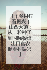 （乡村行·看振兴）山西天镇：从一粒种子到国际餐桌 出口富农促乡村振兴
