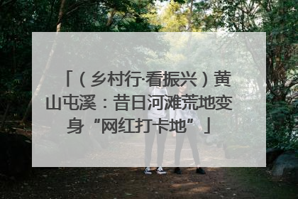 （乡村行·看振兴）黄山屯溪：昔日河滩荒地变身“网红打卡地”