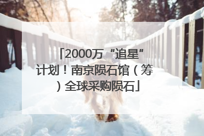 2000万“追星”计划！南京陨石馆（筹）全球采购陨石