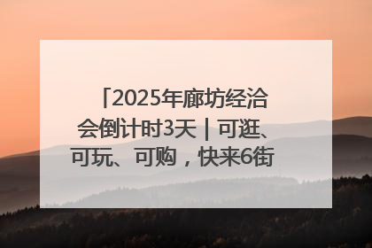 2025年廊坊经洽会倒计时3天｜可逛、可玩、可购，快来6街16巷逛市集