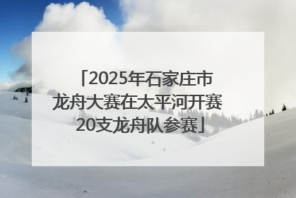 2025年石家庄市龙舟大赛在太平河开赛 20支龙舟队参赛