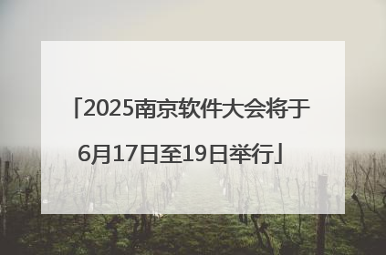 2025南京软件大会将于6月17日至19日举行