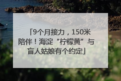 9个月接力，150米陪伴！海淀“柠檬黄”与盲人姑娘有个约定