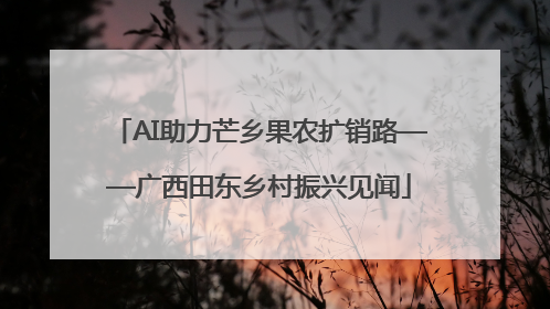 AI助力芒乡果农扩销路——广西田东乡村振兴见闻