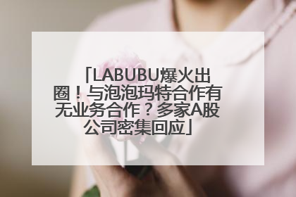 LABUBU爆火出圈！与泡泡玛特合作有无业务合作？多家A股公司密集回应